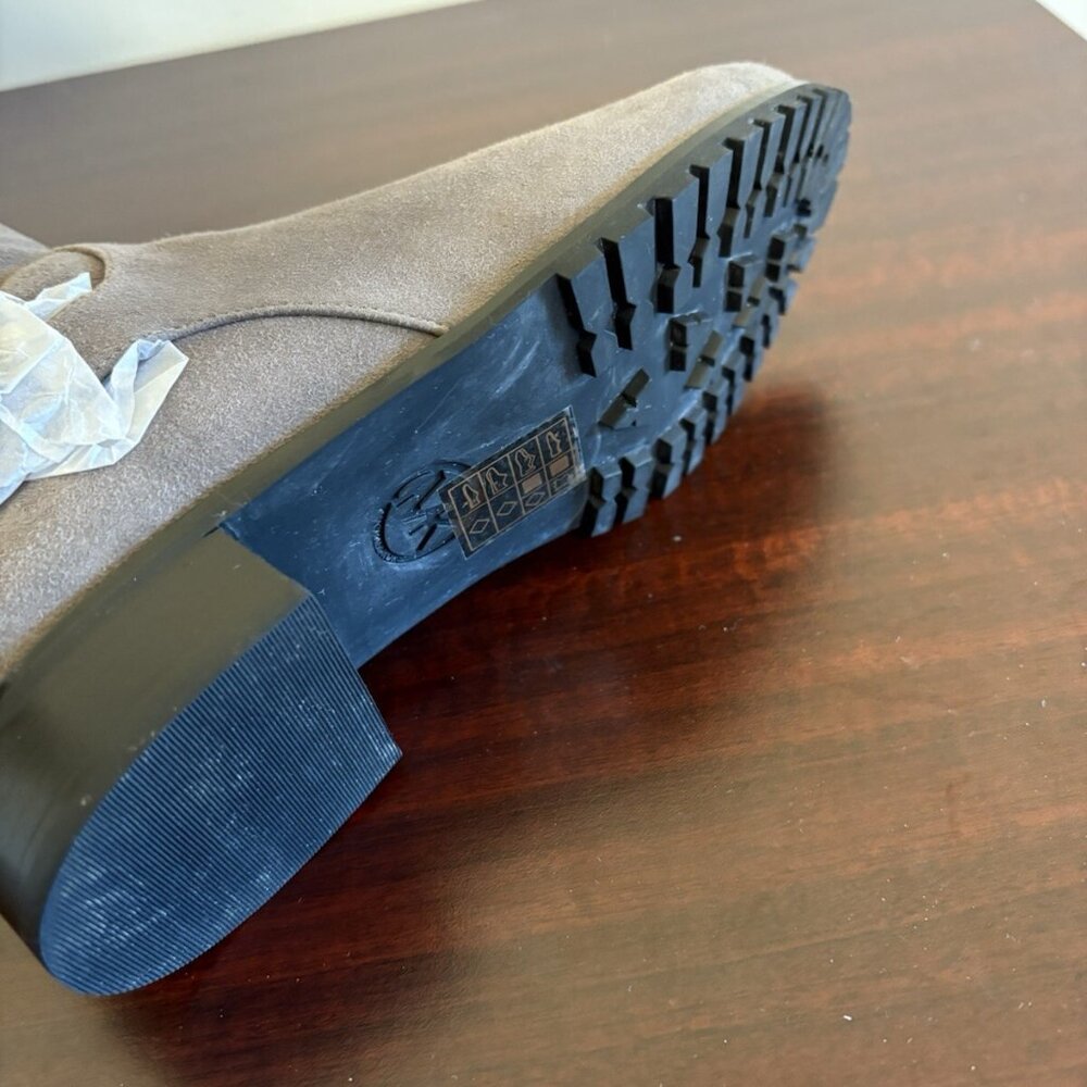 NIB Michael Kors BRANSON Suede Riding Mid Boot Knee High Mushroom 6M $275 - Picture 8 of 10